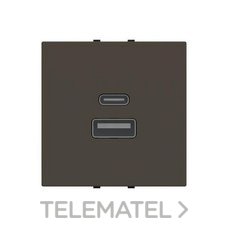 NIESSEN - CARGADOR USB-A+C 15W 2 MÓDULOS ANTRACITA