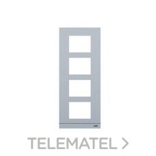 NIESSEN - PLACA DE CALLE 4 MÓDULOS TAMAÑO 1/4 ALUMINIO