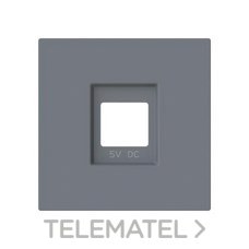 NIESSEN - TAPA CARGADOR USB DOBLE ALBA GRIS MATE