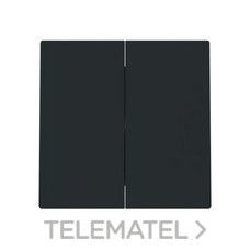 NIESSEN - TECLA DOBLE INT./CONM. ALBA NEGRO MATE