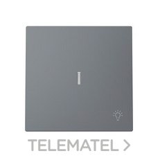NIESSEN - TECLA PULSADOR LUZ C/VISOR ALBA GRIS MATE