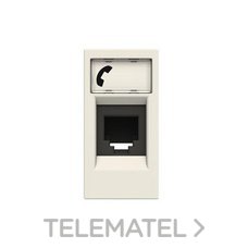 NIESSEN - TOMA TELÉFONO CON 6 CONTACTOS ZENIT BLANCO - Imagen 2