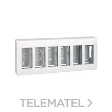 SIMON - CAJA SUPERFICIE 6MOD.500 CIMA BL.